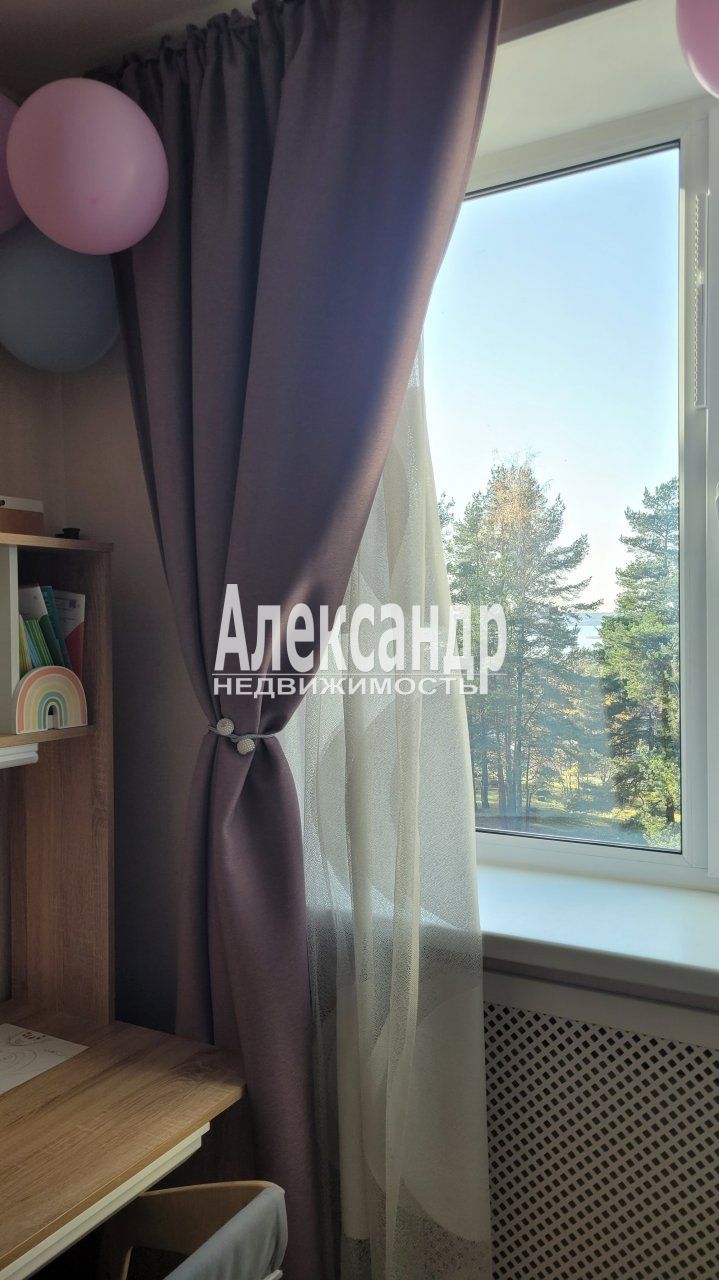 2-комнатная квартира (51м2) на продажу по адресу Ленинградская область, Выборгский район, Приморское городское поселение, посёлок Глебычево, улица Мира, 4, подъезд 4— фото 23 из 33