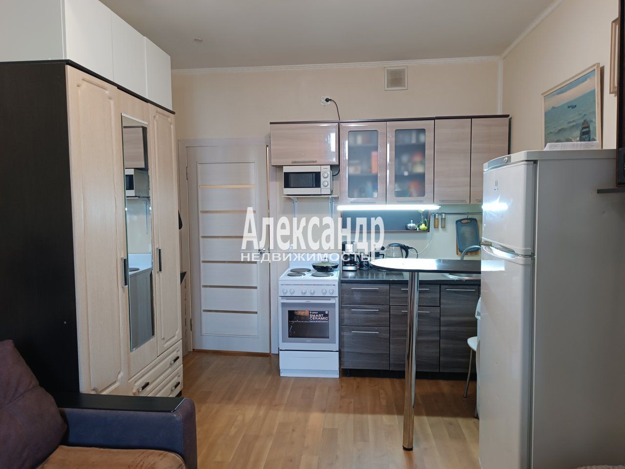 Студия площадью 21 м2