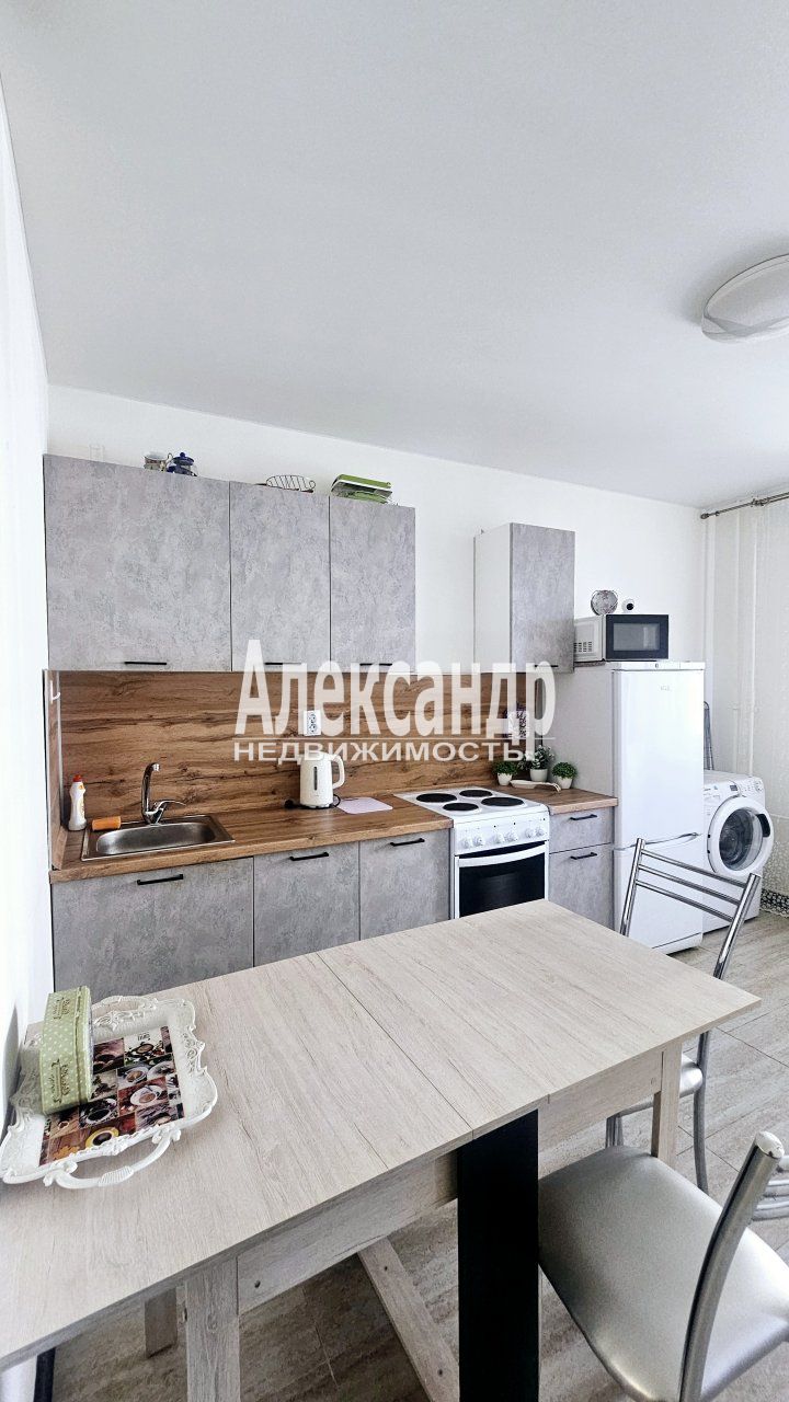 1-комнатная квартира (30м2) в аренду по адресу Ленинградская область, Всеволожский район, Мурино, Ручьёвский проспект, 2— фото 1 из 23