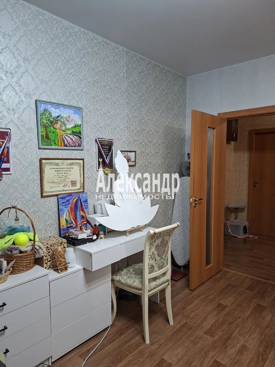 2-комнатная квартира (59м2) на продажу по адресу Ленинградская область, Всеволожск, микрорайон Южный, улица Малиновского, 12/2, подъезд 1— фото 19 из 35