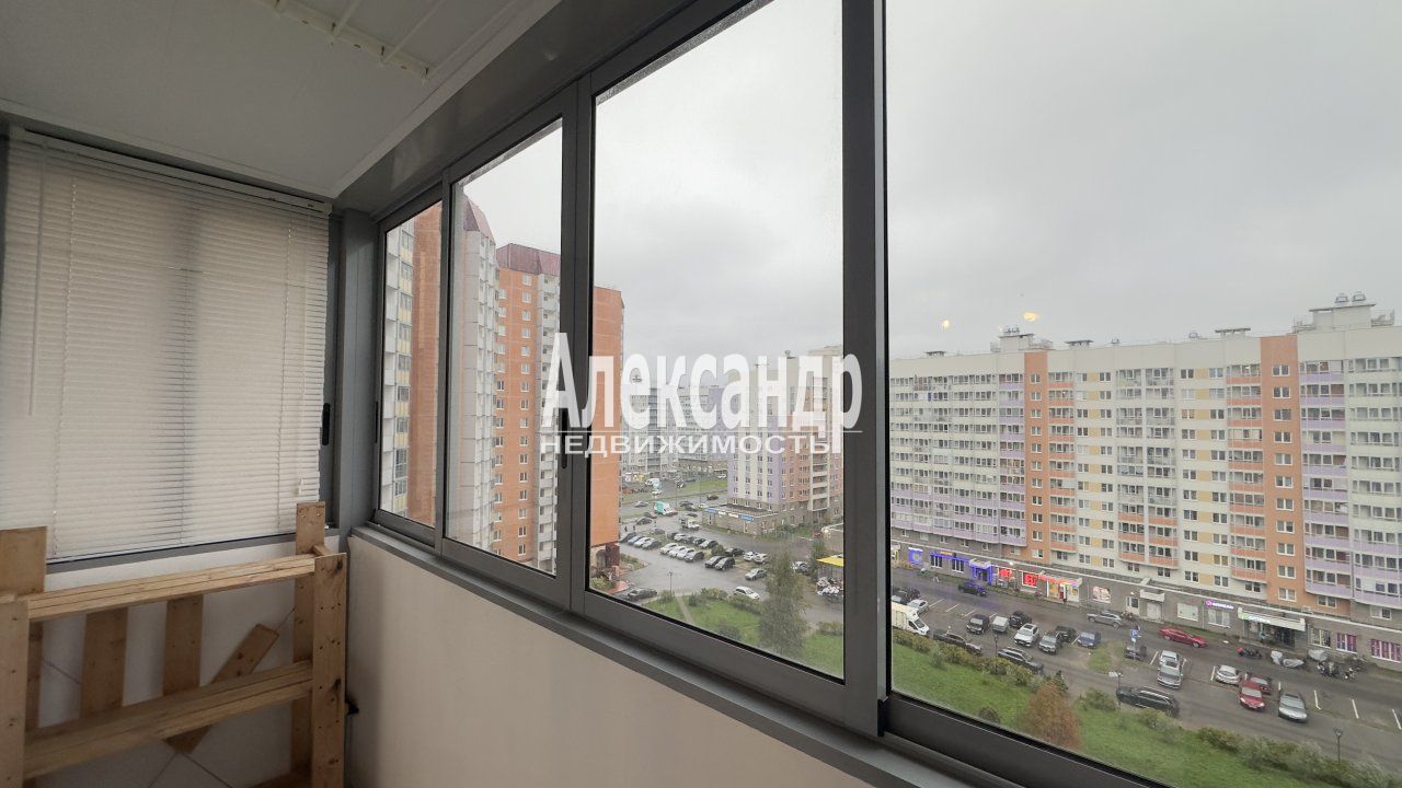 1-комнатная квартира (41м2) в аренду по адресу Ленинградская область, Всеволожский район, Мурино, проспект Авиаторов Балтики, 13— фото 14 из 16