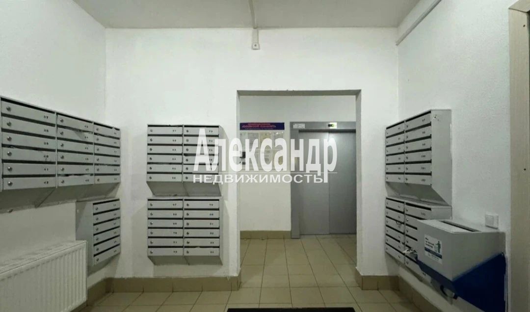 1-комнатная квартира (31м2) в аренду по адресу Ленинградская область, Всеволожский район, Заневское городское поселение, Кудрово, проспект Строителей, 18, подъезд 1— фото 16 из 18
