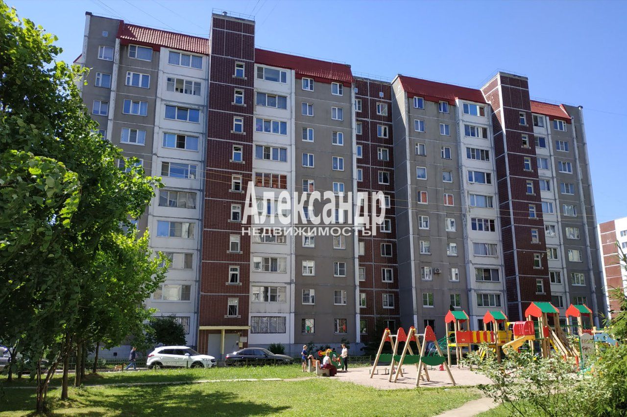 1-комнатная квартира (43м2) в аренду по адресу Ленинградская область, Всеволожск, Василеозерская улица, 1к2— фото 1 из 2
