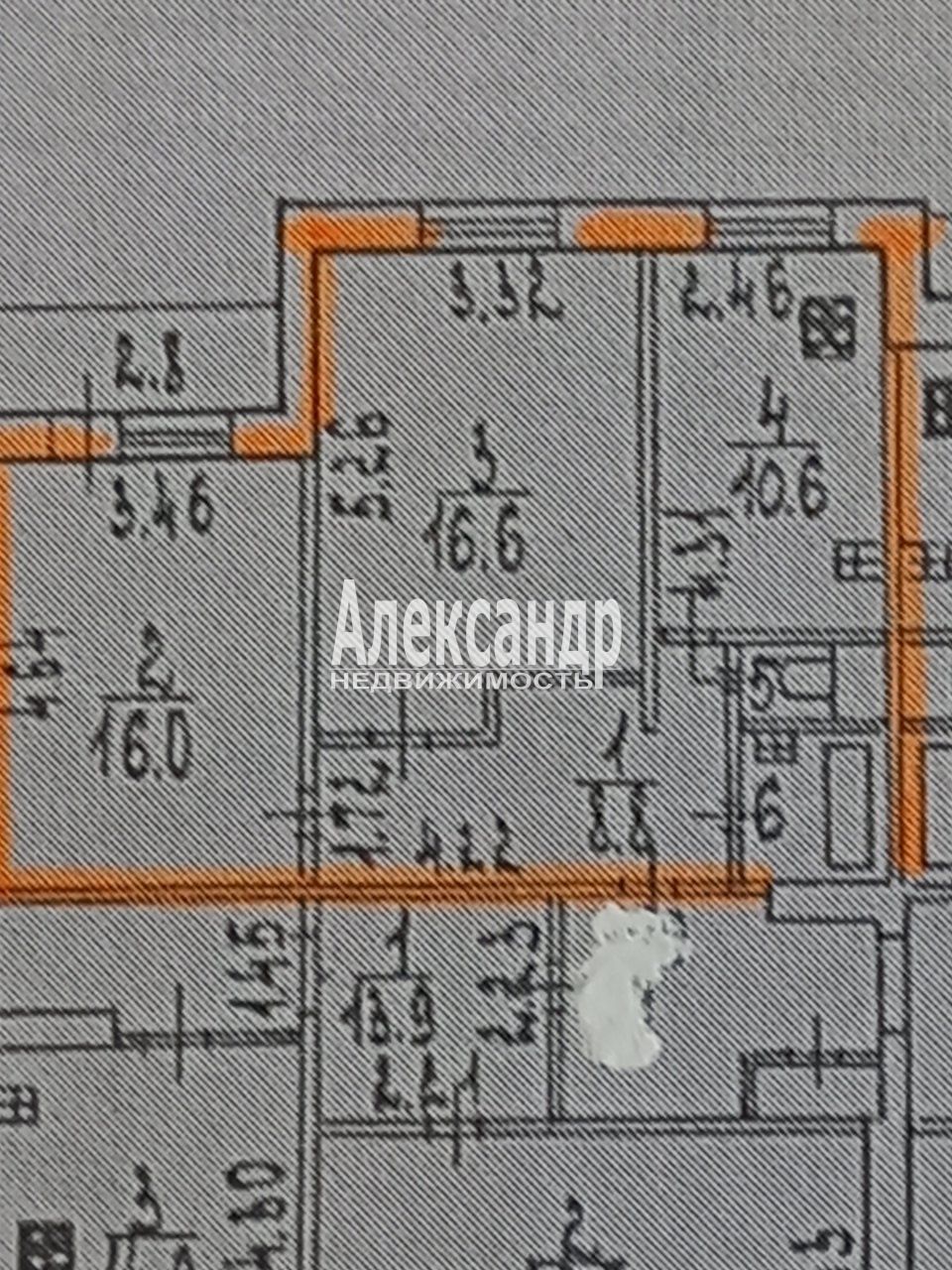 2-комнатная квартира (56м2) на продажу по адресу Санкт-Петербург, проспект Испытателей, 28к4— фото 21 из 22