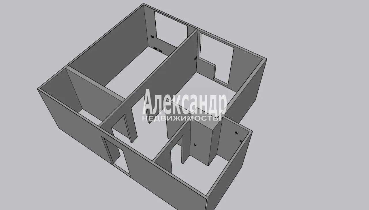 1-комнатная квартира (35м2) на продажу по адресу Ленинградская область, Всеволожский район, городской посёлок имени Свердлова, Западный проезд, 14— фото 17 из 18