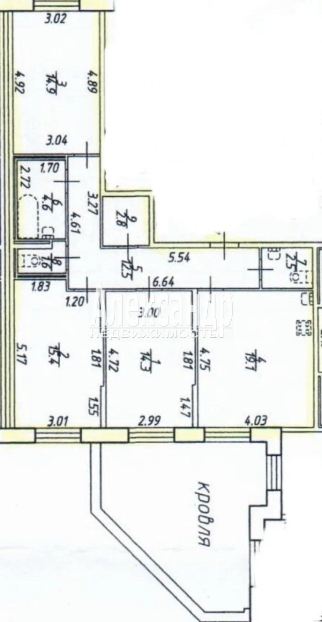 3-комнатная квартира